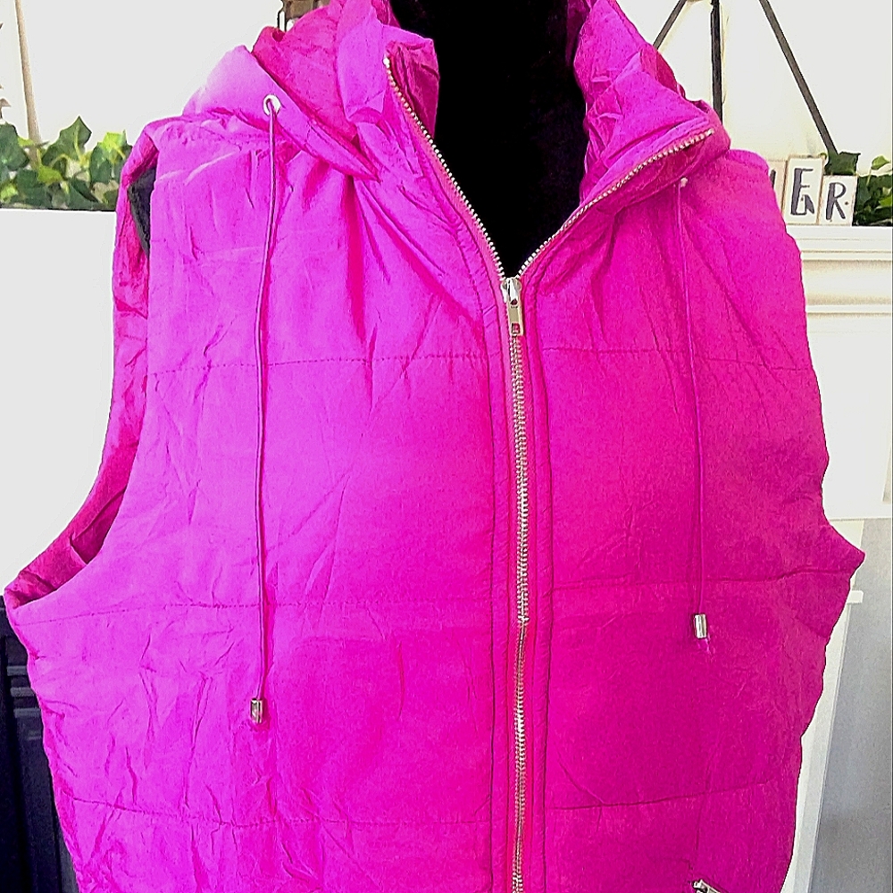 Pink Hooded Vest